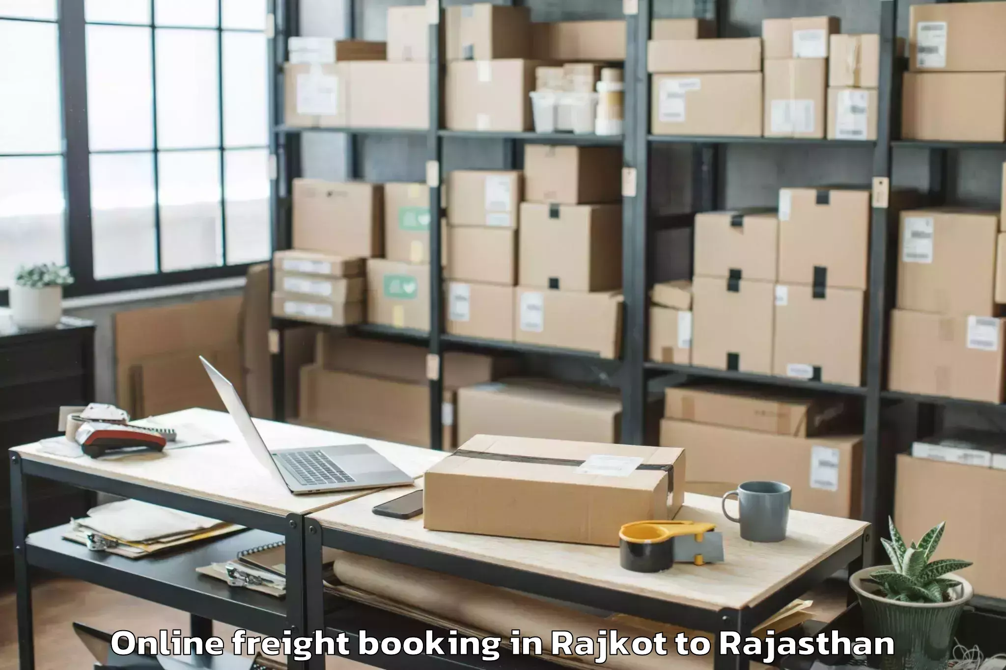 Affordable Rajkot to Sumerpur Online Freight Booking